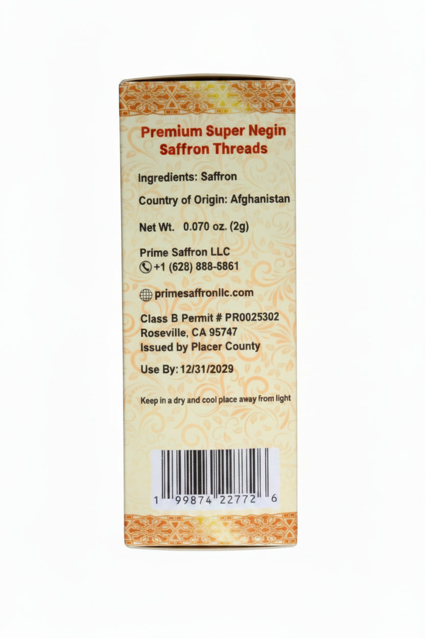 Prime Super Negin Saffron - 2 Gram PC Jar